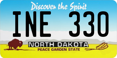 ND license plate INE330