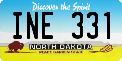 ND license plate INE331