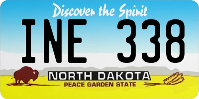 ND license plate INE338