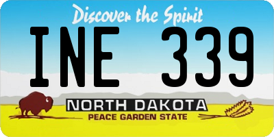 ND license plate INE339