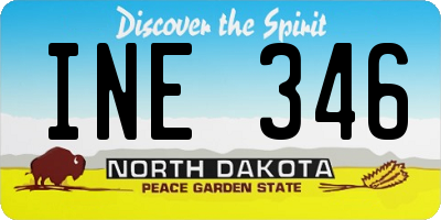ND license plate INE346