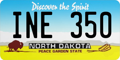 ND license plate INE350