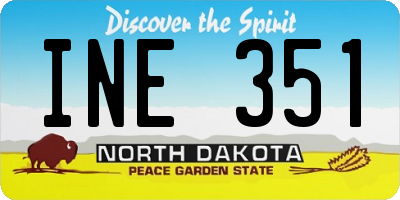 ND license plate INE351