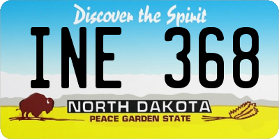 ND license plate INE368