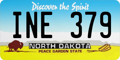 ND license plate INE379