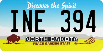 ND license plate INE394