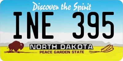 ND license plate INE395