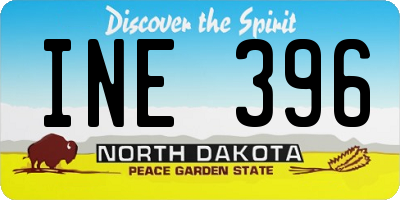 ND license plate INE396