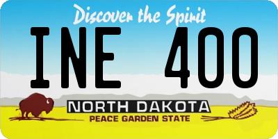 ND license plate INE400