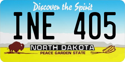 ND license plate INE405