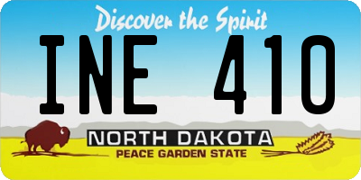ND license plate INE410