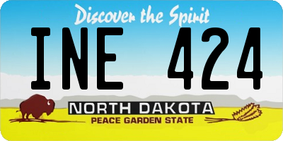 ND license plate INE424