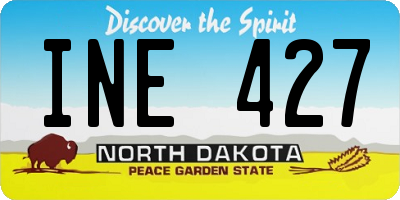 ND license plate INE427