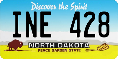 ND license plate INE428