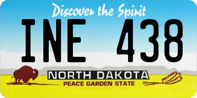 ND license plate INE438