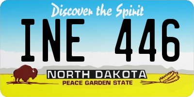 ND license plate INE446