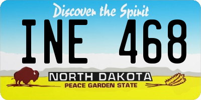 ND license plate INE468