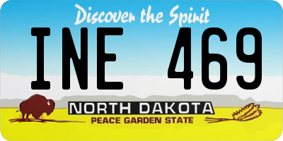 ND license plate INE469