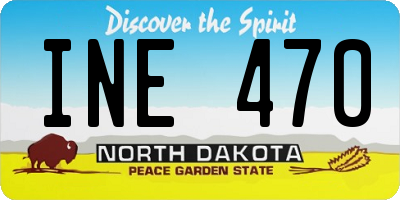 ND license plate INE470