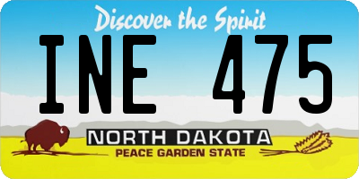 ND license plate INE475