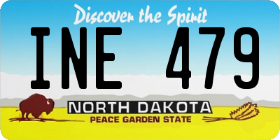 ND license plate INE479