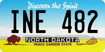 ND license plate INE482
