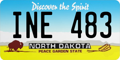 ND license plate INE483