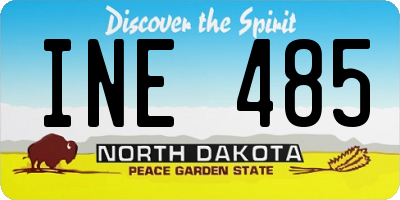 ND license plate INE485