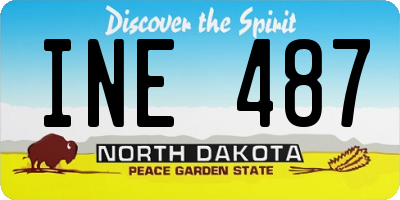 ND license plate INE487