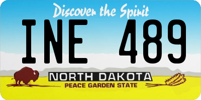ND license plate INE489