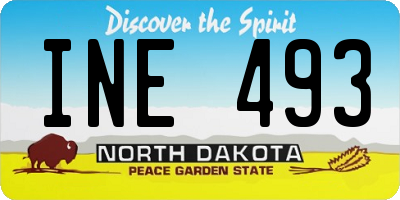ND license plate INE493