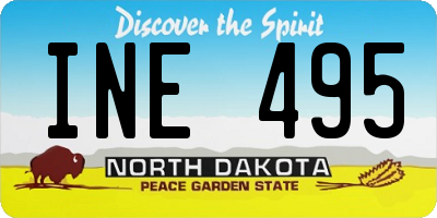 ND license plate INE495