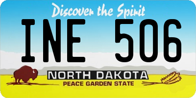 ND license plate INE506