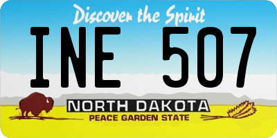 ND license plate INE507