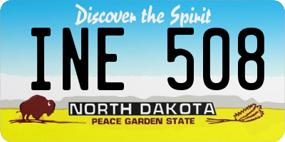 ND license plate INE508