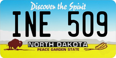 ND license plate INE509