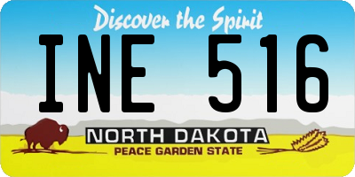 ND license plate INE516