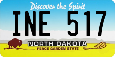 ND license plate INE517