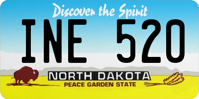 ND license plate INE520