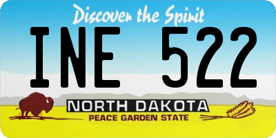 ND license plate INE522