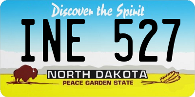 ND license plate INE527