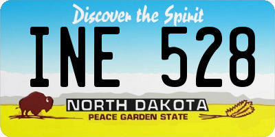 ND license plate INE528