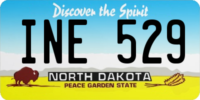 ND license plate INE529