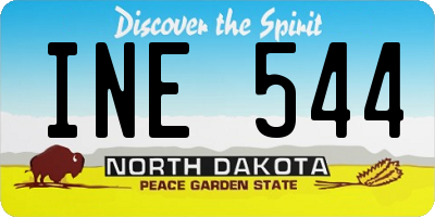 ND license plate INE544