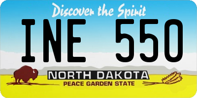 ND license plate INE550