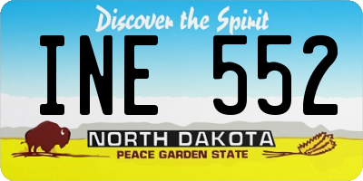 ND license plate INE552