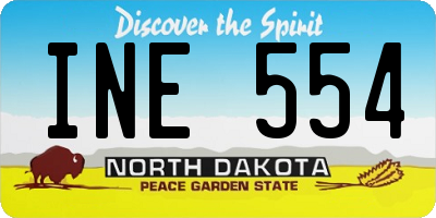 ND license plate INE554