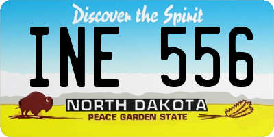 ND license plate INE556