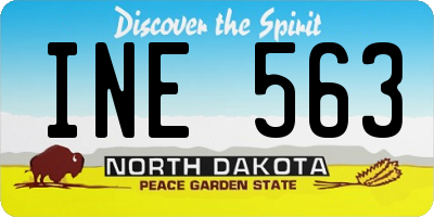 ND license plate INE563