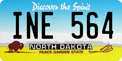 ND license plate INE564